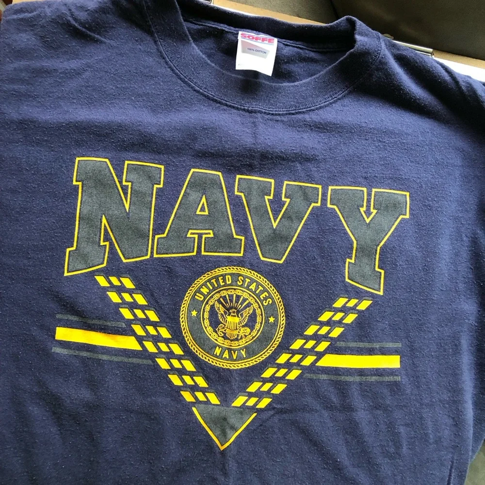 Vintage Navy Tee Shirt - Picture 3 of 4